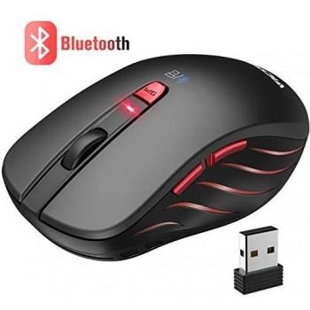 VicTsing Ratón Bluetooth Inalámbrico Portátil 4.0 & 2.4G, Wireless Mouse con Modo Dual, 5 dpi Adjustables para PC, Computadora, Tableta Andorid, Móviles Inteligentes