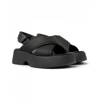 Sandalias de plataforma para mujer con tiras cruzadas