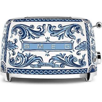 Tostadora Smeg TSF01DGBEU Dolce & Gabbana Blu Mediterraneo 2 rebanadas 950 W