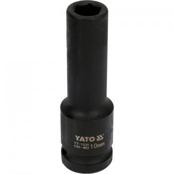 Toma de llaves de impacto Yato YT-1030, vaso de impacto negro, cubos insertables