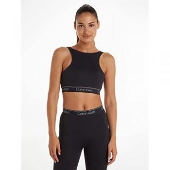 Calvin Klein Sujetador Deportivo de Medio Impacto Negro M