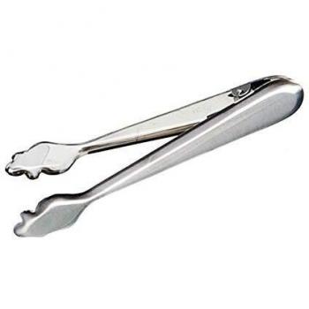 Pinzas para Hielo de Acero Inoxidable Ergonomicas y Fáciles de Limpiar (18 cm)