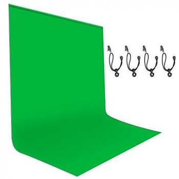 Neewer 1,8 x 2,8 Metros Pantalla Verde Fondo de Fotografía Fondo Verde Chromakey para Fotografía Video Estudio Cine Televisión 4 Clips de Fondo Incluidos