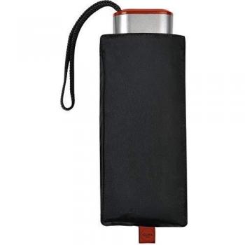 M&P - Paraguas Plegable Manual | Paraguas Antiviento Ideal para Viajes Muy Ligero, Hombre y Mujer, Puño Plano, Negro