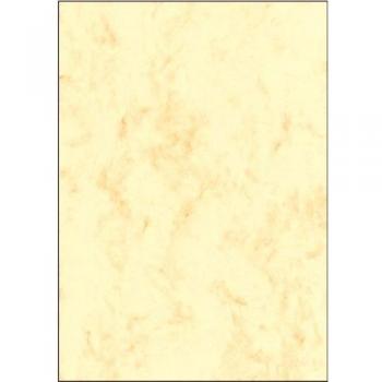 sigel - Papel de mármol (A4, 90 g/m², 1 rollo de 100 hojas), color beige