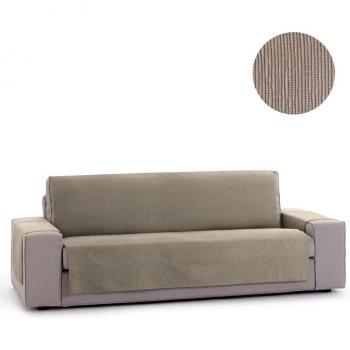 Protector Cubre Sofá Funda de Sofa Adaptable modelo Chenilla, Color Vison, Diseño Elite, 4 Plazas