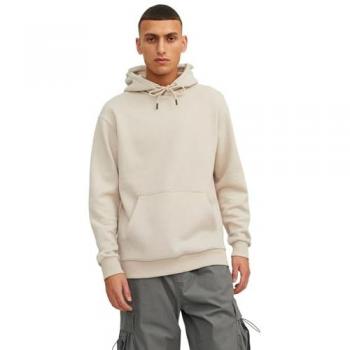 Jack & Jones Bradley Men's Hoodie with Kangaroo Pocket - Offwhite - Size XXL