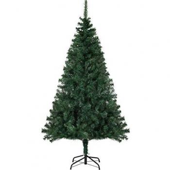 SALCAR Árbol de Navidad Artificial de 180 cm con 560 Puntas de Rama, Ignífugo, Abeto, Montaje Rápido, Soporte de Metal para Árbol de Navidad, Verde 1,8 m