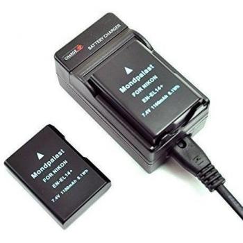 mondpalast @ batería enel14 1100 mah X2 + cargador + coche cargador para Nikon D3100 D3200 D5100 D5200 D5500 D5300 D3300 coolpix P7000 P7100