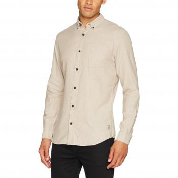 JACK & JONES VINTAGE Jjvoakland Shirt L/s One Pocket Noos, Camisa para Hombre, Marfil