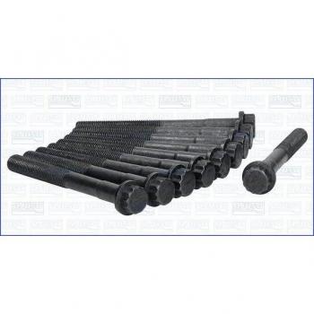 Kit de tornillos de culata AJUSA 81013400, incluye tornillos específicos para la instalación del cabezal del cilindro, fabricado con materiales de alta calidad para garantizar resistencia y durabilidad, diseñado para vehículos específicos según las 