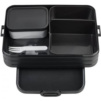 Mepal Take a Break Large Bento Lunchbox - Nordic Black, Fits 8 Sandwiches