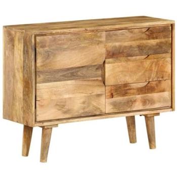 Aparador Consola Mueble de Almacenaje de Madera Maciza de Mango 90 cm