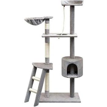 vidaXL Rascador para Gatos con Poste Rascador Sisal Altura 150cm Gris Mascotas