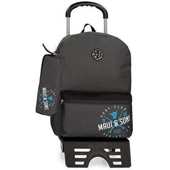 Maui And Sons, Mochila con Carro, 42 cm, 21.5 Litros, Gris