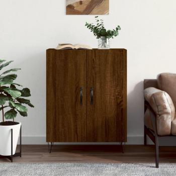 Aparador de madera de ingeniería 69,5x34x90 cm marrón roble, mueble de almacenaje de salón, buffet para salón, armario auxiliar, armario de almacenamiento