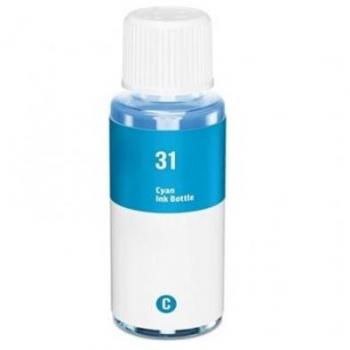 Botella de Tinta Genérica Compatible con HP 31 Cyan - Reemplazo para 1VU26AE
