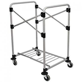 Rubbermaid Commercial Products 1871643 Carro X Plegable, Plata, 150L, 51.6 cm x 61.3 cm x 83.9 cm
