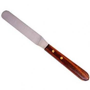 Espátula de Cera Metálica con Mango de Madera