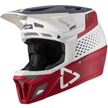 Casco Leatt MTB 8.0 Composite Descenso - Blanco Rojo Azul (L)