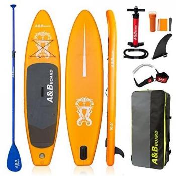 A&BBOARD Tabla de Paddle Surf Inflable, 10'6''x32''x6'' Pink Paddle Board Standing Boat para Jóvenes y Adultos, Bomba de Mano para Todos los Niveles de Habilidad