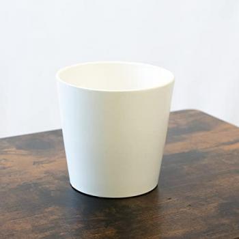 Macetero Decorativo de Cerámica Redondo Blanco para Plantas - 15 x 14 cm