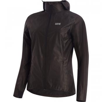 GORE Wear, Mujer, Chaqueta impermeable con capucha para correr, GORE R7 Women GORE-TEX SHAKEDRY Hooded Jacket, Talla: 36, Color: Negro, 100257