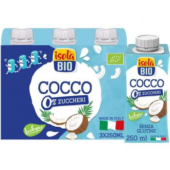 Isola Bio Bebida Vegetal de Coco Bio Sin Gluten 3x250ml