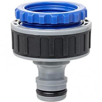 Racor de Grifo Hembra 1-3/4 Premium con Conector Universal y Protección Solar - Fácil Instalación, Gris-Negro
