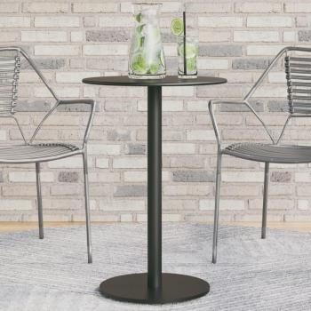 vidaXL Round Garden Table Black Ø50x72 cm Steel