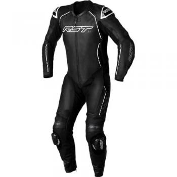RST S1 Mono de cuero de motocicleta de 1 pieza - Negro Blanco (M)
