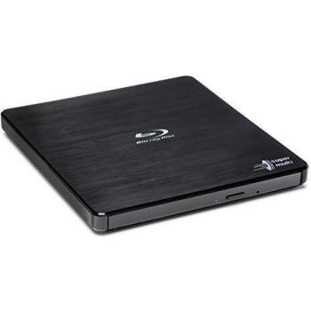 Hitachi-LG BP55EB40 Externa BD Unidad USB 2.0 Portátil Delgado Blu-ray BD-RW DVD-RW CD ROM Rewriter para escritorio PC o Ordenador Portátil de Escritorio Windows con Conectividad de TV