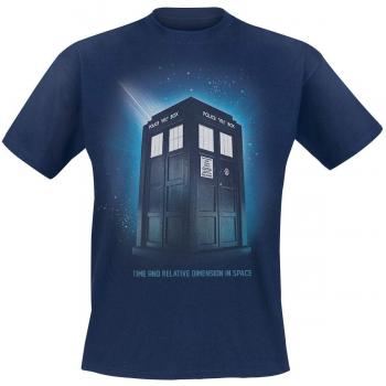 Médico que la camiseta de los hombres de Tardis Espacio para algodón azul serie - S