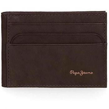 Pepe Jeans Fair Tarjetero Marrón 9,5x7,5 cms Piel