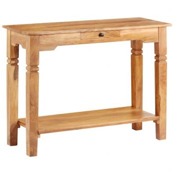 Consola de madera maciza de acacia 100x40x76 cm Marrón