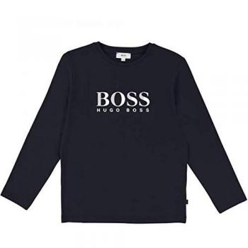 BOSS Hugo Camiseta de Manga Larga - para niño Azul Oscuro 16 años