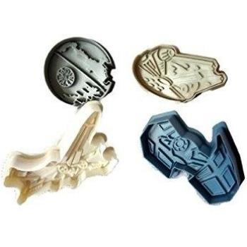 Moldes Naves Star Wars Cortadores / Marcadores para Fondant y Galletas pack 4