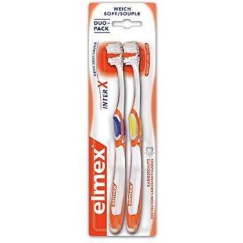 Elmex InterX Duo Pack Soft Toothbrushes - Cavity Protection (2-pack)