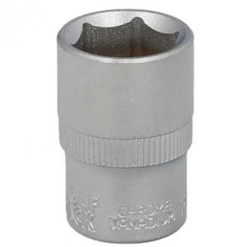 Llave Vaso 1/2 Hexagonal 19 mm. Perfil de 6 Caras en Acero Cromo Vanadio con Aristas Redondas