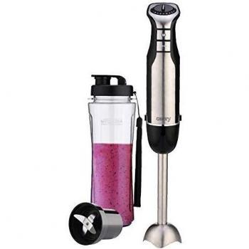 Batidora de Mano Camry CR 4615 con Botella de 500 ml, Inmersión, 700 W, Negro y Acero Inoxidable