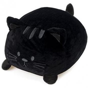 Balvi Cojín Kitty Color Negro Forma de Gato Suave y Muy Blando Poliéster