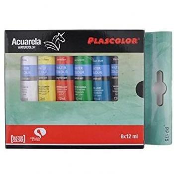 Plascolor PP175 - Pack de 6 tubos de pintura tempera, multicolor