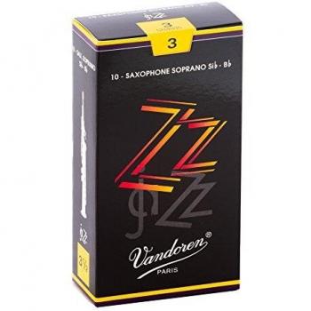 Vandoren ZZ Soprano Saxophone Reeds, Strength 3.0, Box of 10