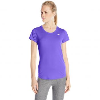 New Balance Women's Accelerate Short Sleeve Shirt, Spectral, X-Small