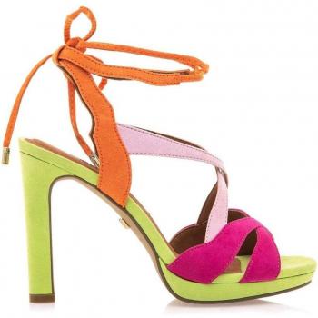 Sandalias de tacón de mujer Mariamare con pala cruzada en charol