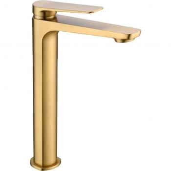 Monomando lavabo alto Nápoles oro cepillado