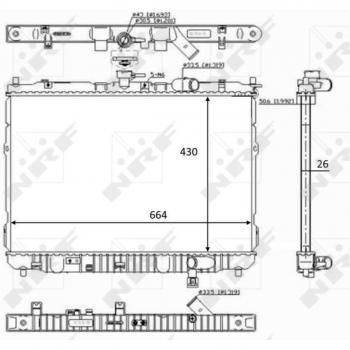 Radiador de refrigeración del motor NRF 59046 - Radiador de aluminio, tipo de radiador para vehículos, compatible con múltiples modelos, diseño eficiente para la disipación del calor, fácil instalación y ajuste perfecto