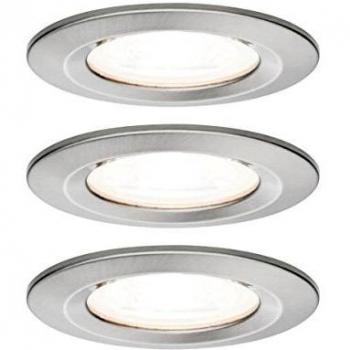 Set de 3 Focos Empotrables LED Nova IP44 Dimmables 3x6,5W 2700K Hierro