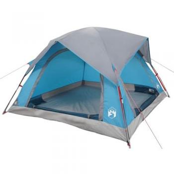 Tienda de campaña impermeable para 4 personas color verde, azul, gris y naranja