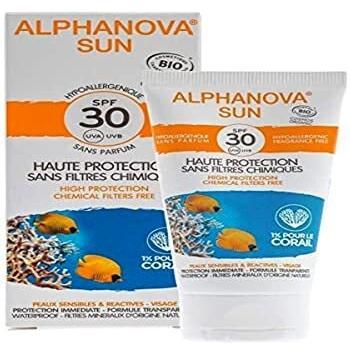 Alphanova Organic Hypoallergenic Sun Cream SPF 30 for Sensitive Skin - Waterproof - 50g